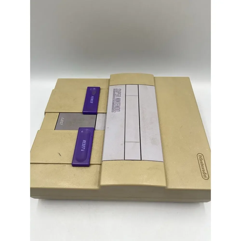 Super Nintendo SNES Console Bundle Oem With Controller All Cables Tested